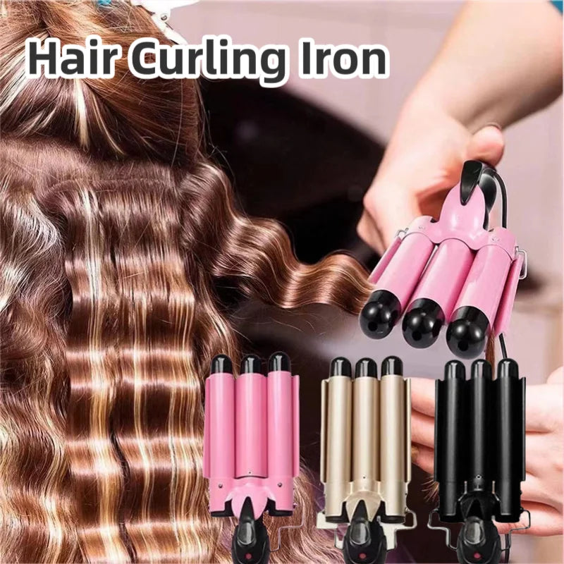 LUMERA Professional Triple Barrel Curling Iron
